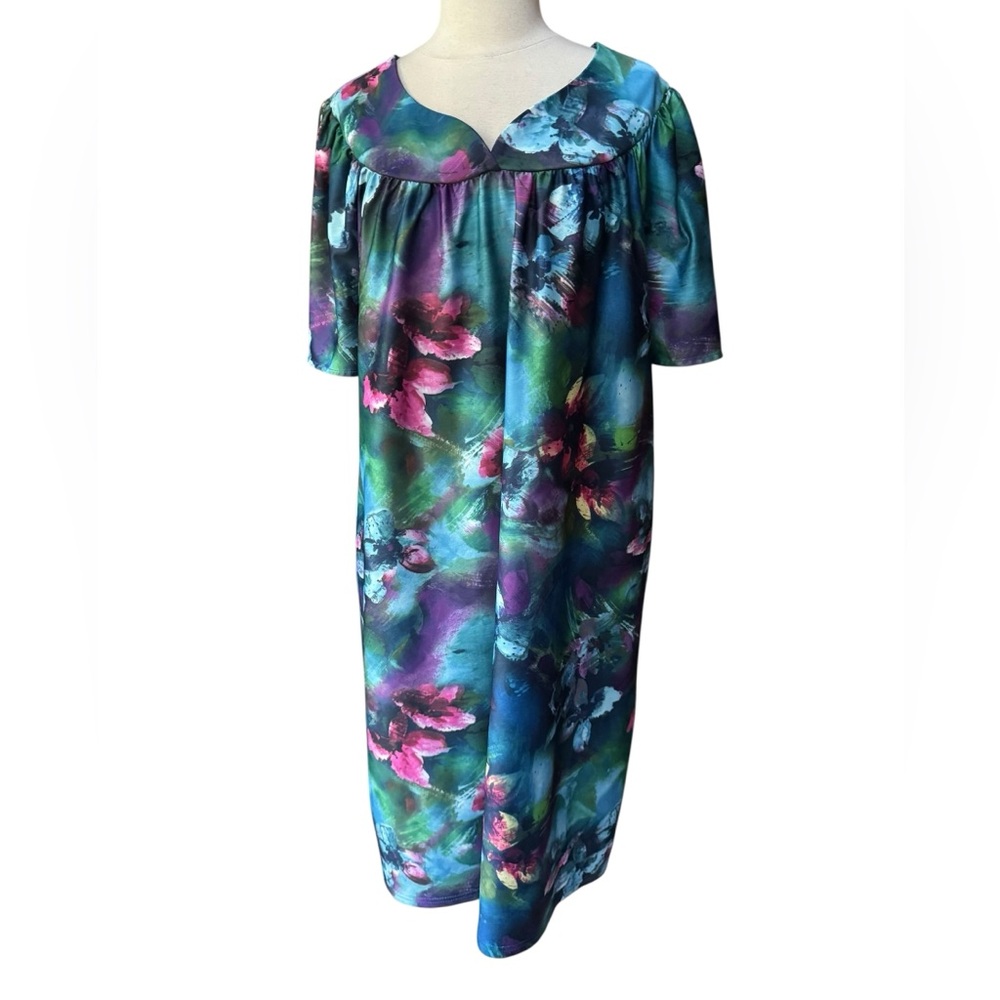 Vintage Anthony Richards‎ Floral Watercolor Muumuu